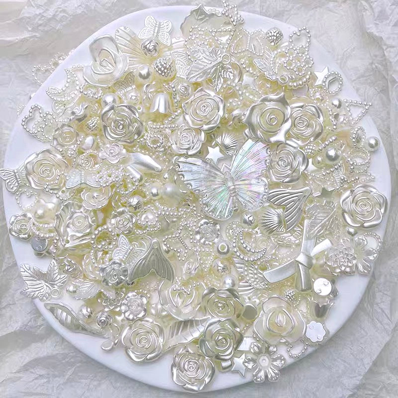 White baroque style charm set